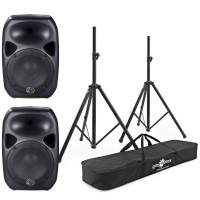 izposoja - SET 2x Wharfedale Titan 12 ozvočenje 2x 300W s stojali, ojačevalnikom in kabli